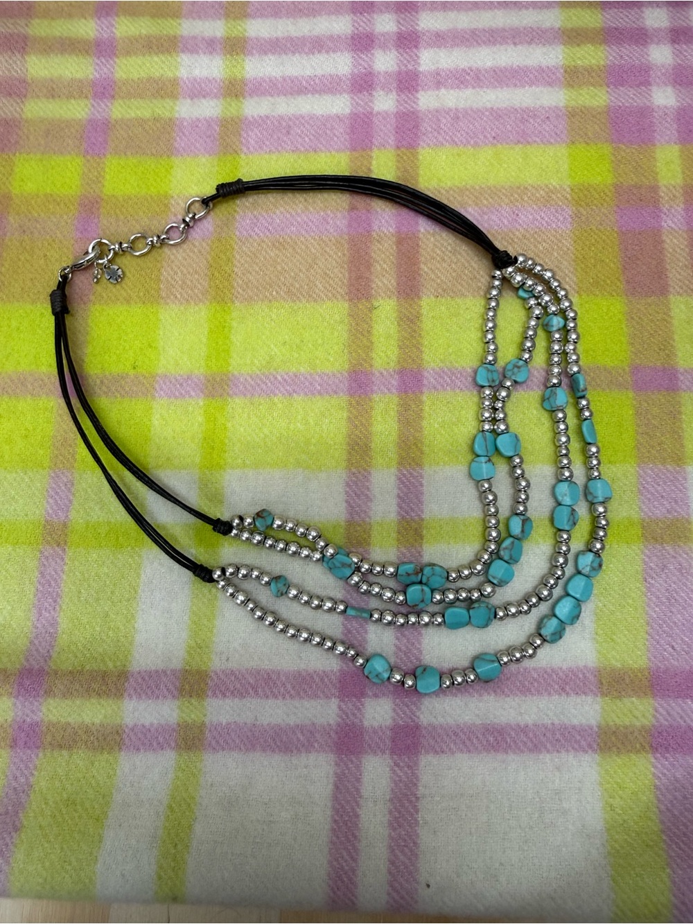 Lucky Brand Turquoise Bead Multi-Strand Necklace